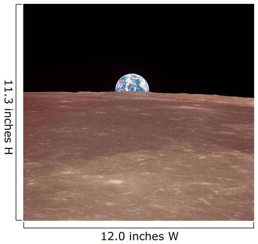 Earth Rising above Moons Wall Decal