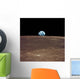 Earth Rising above Moon's Wall Decal Design 1