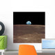 Earth Rising above Moon's Wall Decal Design 1
