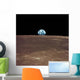 Earth Rising above Moon's Wall Decal Design 1