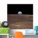Earth Rising above Moon's Wall Decal Design 1