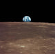Earth Rising above Moon's Wall Decal Design 1