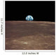 Earth Rising above Moon's Wall Decal Design 1