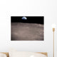 Earth Rising above Moon's Wall Decal Design 2