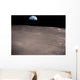 Earth Rising above Moon's Wall Decal Design 2