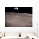 Earth Rising above Moon's Wall Decal Design 2
