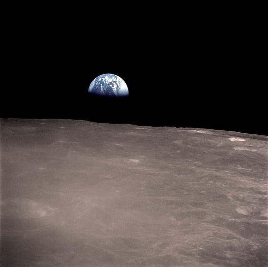 Earth Rising above Moon's Wall Decal Design 2