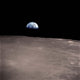 Earth Rising above Moon's Wall Decal Design 2