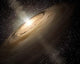 Dusty Disks Circling Star Wall Decal