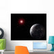 Icy Rocky Planet Orbiting Wall Decal