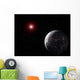 Icy Rocky Planet Orbiting Wall Decal