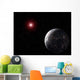 Icy Rocky Planet Orbiting Wall Decal