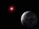 Icy Rocky Planet Orbiting Wall Decal