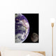 Earth and Moon Wall Decal