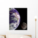 Earth and Moon Wall Decal