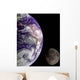 Earth and Moon Wall Decal