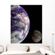 Earth and Moon Wall Decal