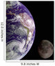 Earth and Moon Wall Decal