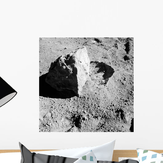 Close-up Block Lunar Surface Wall Decal