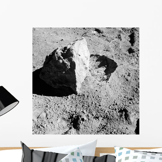 Close-up Block Lunar Surface Wall Decal