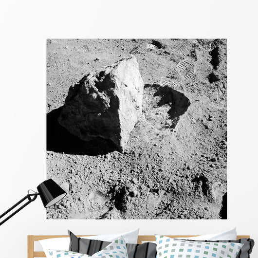 Close-up Block Lunar Surface Wall Decal