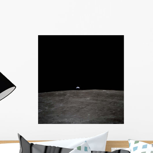 Earth Rises over Lunar Wall Decal