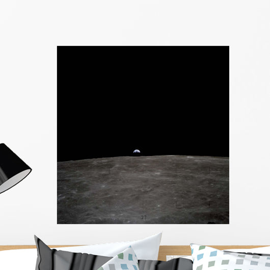 Earth Rises over Lunar Wall Decal