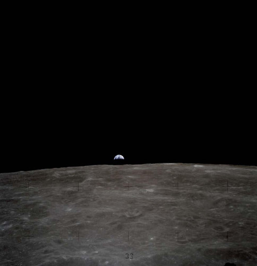 Earth Rises over Lunar Wall Decal