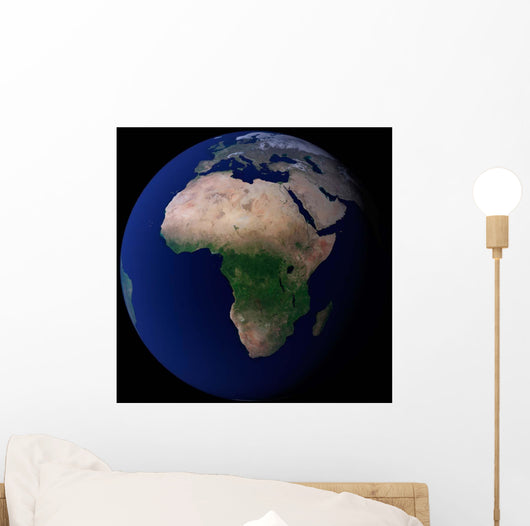 Full Earth Showing Africa Wall Decal Design 1