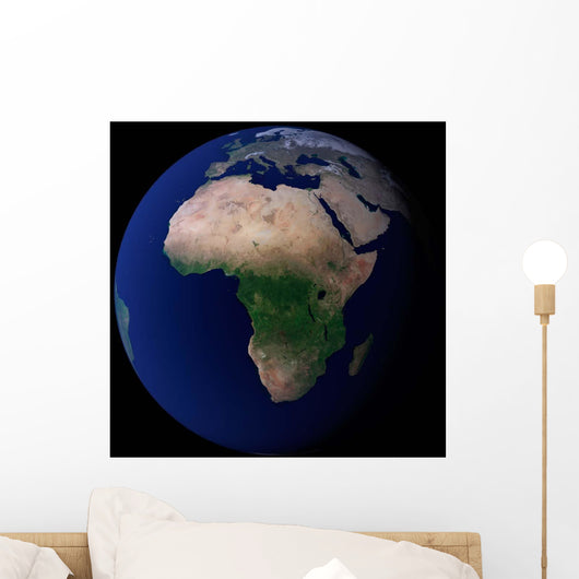 Full Earth Showing Africa Wall Decal Design 1