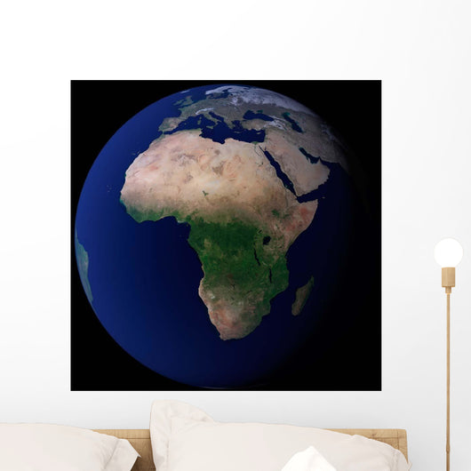 Full Earth Showing Africa Wall Decal Design 1