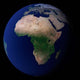 Full Earth Showing Africa Wall Decal Design 1