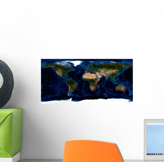 Topographic Bathymetric Shading Full Wall Decal