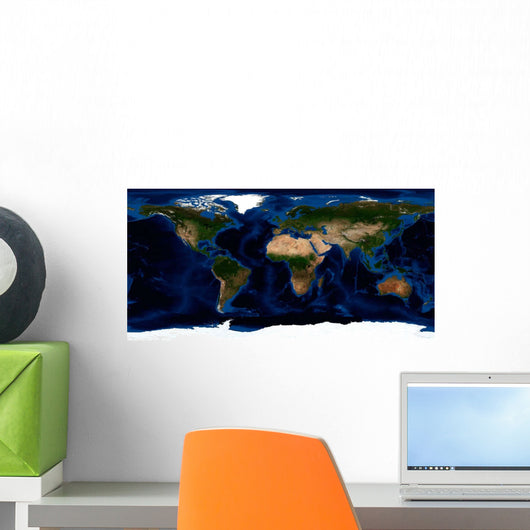 Topographic Bathymetric Shading Full Wall Decal