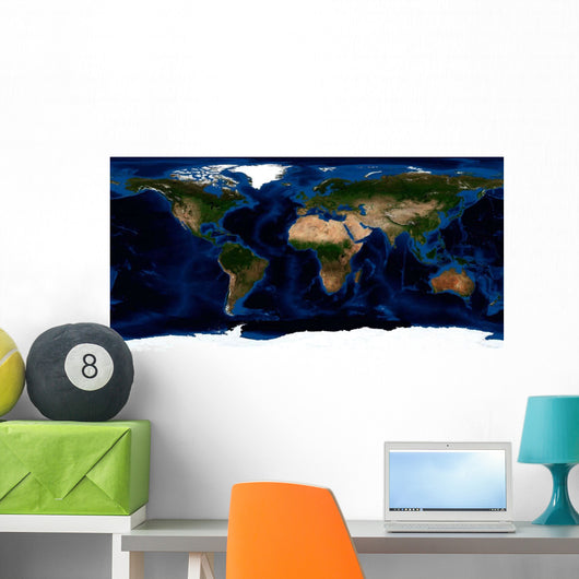 Topographic Bathymetric Shading Full Wall Decal