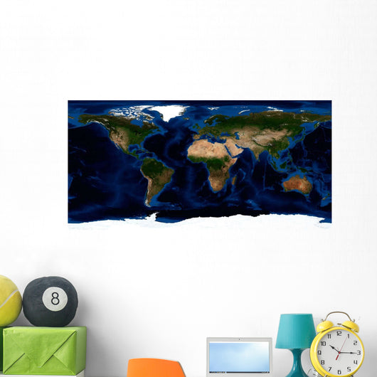 Topographic Bathymetric Shading Full Wall Decal