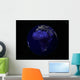 Full Earth Night Showing Wall Decal Design 1