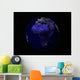 Full Earth Night Showing Wall Decal Design 1