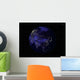 Full Earth Night Showing Wall Decal Design 2
