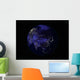 Full Earth Night Showing Wall Decal Design 2