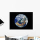 Fully Lit Earth Centered Wall Decal Design 3