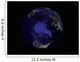 Full Earth Night Showing Wall Decal Design 6
