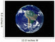 Fully Lit Earth Centered Wall Decal Design 6