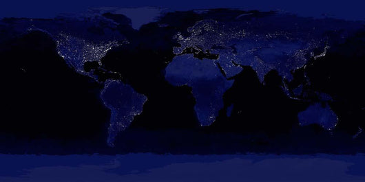 Global Earth's City Lights Wall Decal