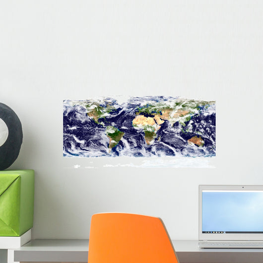 True-color Image Entire Earth Wall Decal