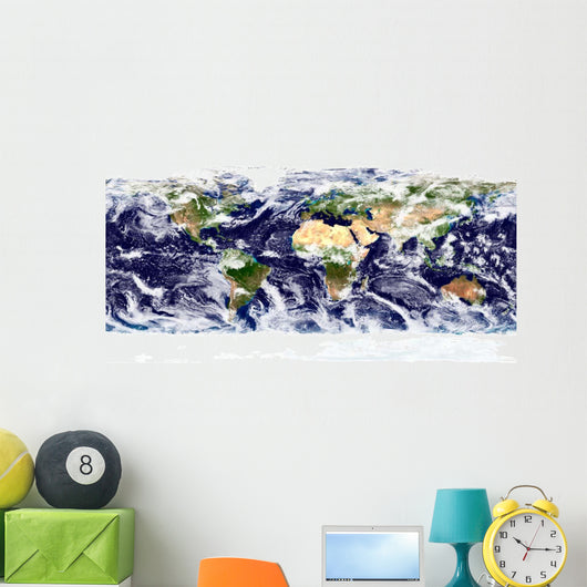 True-color Image Entire Earth Wall Decal