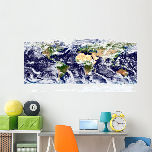 True-color Image Entire Earth Wall Decal
