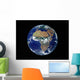 Full Earth Showing Africa Wall Decal Design 2