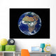 Full Earth Showing Africa Wall Decal Design 2