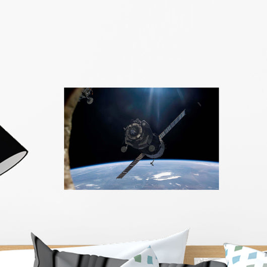 Satellite Orbiting around Earth Wall Decal